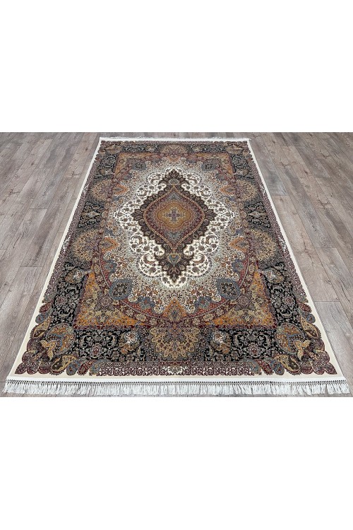Иранский ковер Farahan 3824 Крем-черный